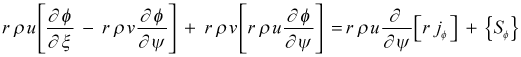 transformed generalized conv-diff eqn