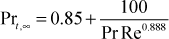 Weigand Prt correction for liquid metals