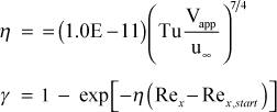 Mayle model intermittency function