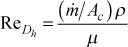 hydraulic diameter Re