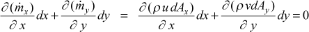 cons of mass from control volume